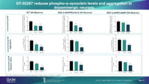 Confocal microscopy image of dopaminergic neurons treated with GT-02287